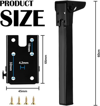 Patas de Escritorio Plegables Metal Negro
