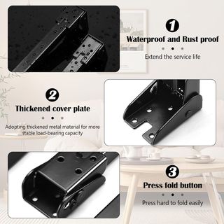 Patas de Escritorio Plegables Metal Negro