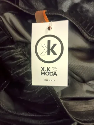 Gonna lunga in velluto con anello