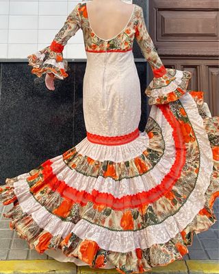 Traje de Flamenca gitana de Encaje T.36 38 40