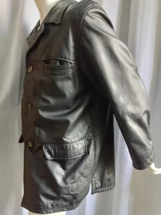 Giacca in pelle nera