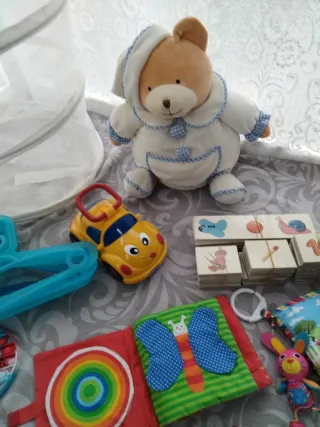 Lote Juguetes Bebé: Peluche, Coche, Libros