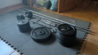 Pack pesas + banco multitarea