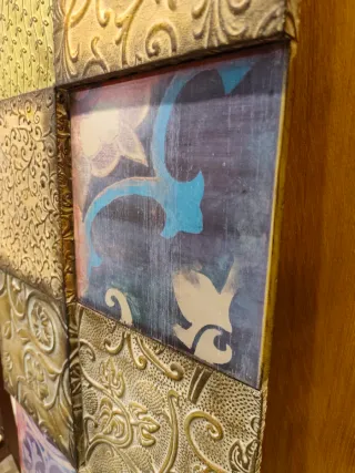 Cuadro decorativo chapa estampada