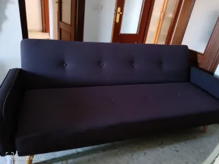 Sofá Cama Gris Oscuro Tela