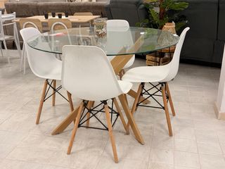 MESA REDONDA DE CRISTAL - 120 CM DE DIAMETRO