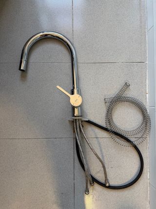 Grifo Cocina Extensible Plateado ROCA