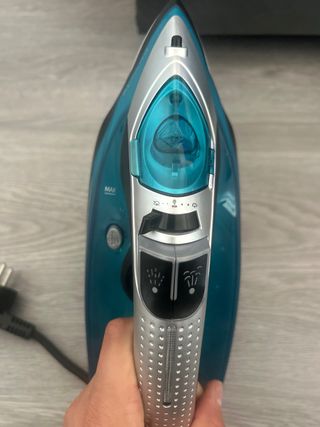 Plancha Cecotec Azul y Gris