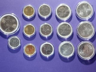 14 MONEDAS 1980*80, *81, *82 MUNDIAL 1982