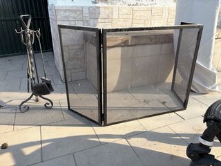 Conjunto chimenea metal negro