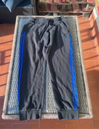 Pantalón Chandal Adidas Negro y Azul