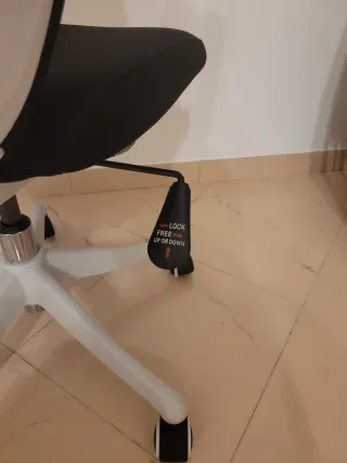 Sedia da ufficio ergonomica nera e bianca