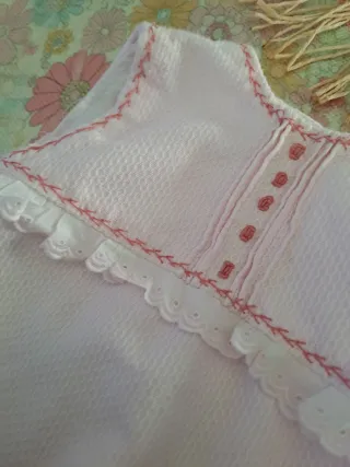 Conjunto bebé piqué rosa recién nacido