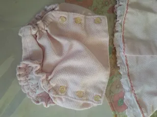 Conjunto bebé piqué rosa recién nacido