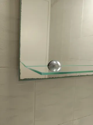 Espejo de baño con 2 bombillas