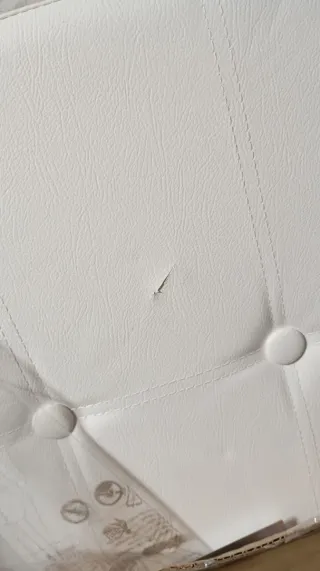 Baúl Almacenamiento Songmics Piel, Blanco 110cm