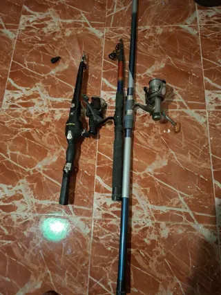 Lote 3 cañas de pescar