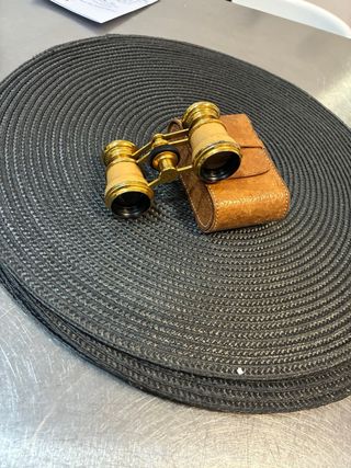 Prismáticos  con funda de cuero