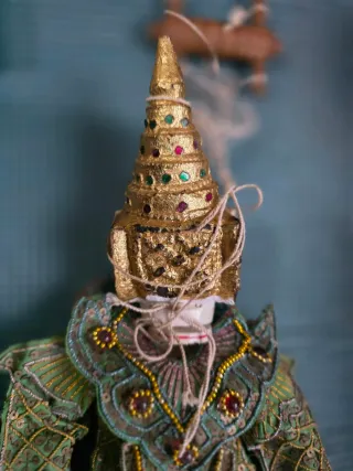 Marioneta antigua de madera