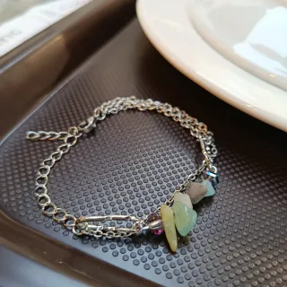 Pulsera de acero inoxidable con piedras naturales