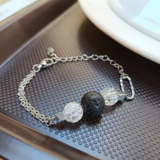 Pulsera de acero inoxidable con piedras naturales