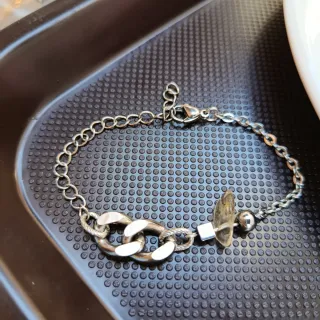 Pulsera de acero inoxidable con piedras naturales