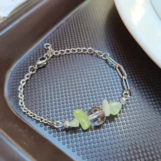 Pulsera de acero inoxidable con piedras naturales