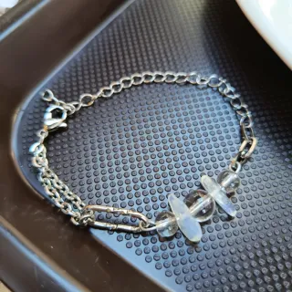 Pulsera de acero inoxidable con piedras naturales