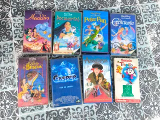 Lote 8 Películas VHS Disney Clásicos Infantil