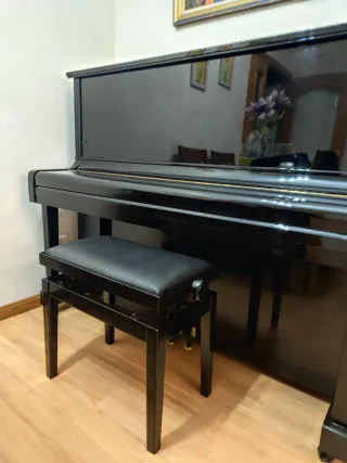 Banqueta Piano Negra Ajustable