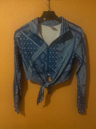 Conjunto deportivo bandana azul