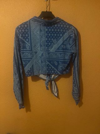 Conjunto deportivo bandana azul