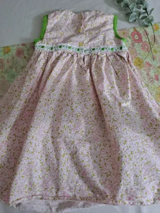 Vestido bebé niña floral rosa