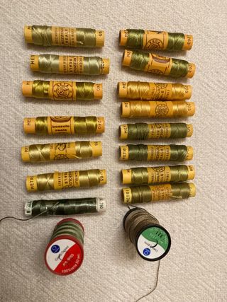 Lotto rocchetti seta 17 pz