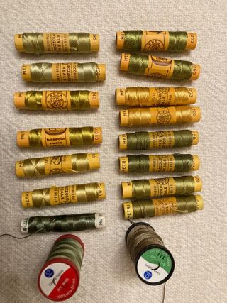 Lotto rocchetti seta 17 pz