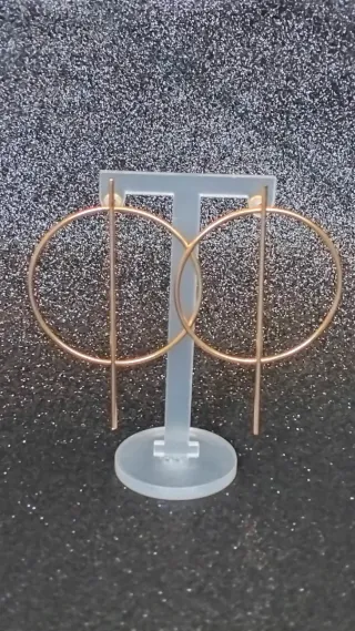 Pendientes Aro Dorados minimalista Moderno