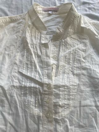 Camisa blanca vintage estilo coquette Y2K