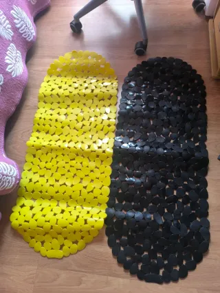 Alfombra de Bañera Piedras Negras de. 100x38