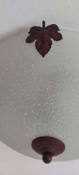 Lámpara plafon de techo de cristal y metal