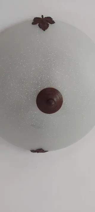 Lámpara plafon de techo de cristal y metal