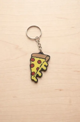 Llavero de pizza