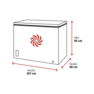Congelador horizontal OK 293L 99% nuevo