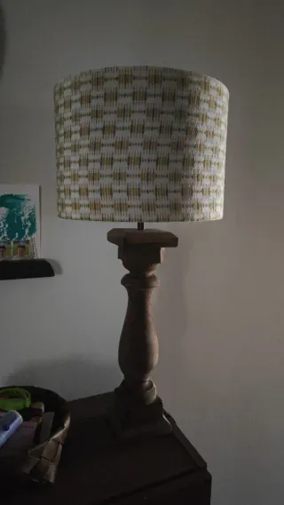 Pantalla lámpara tela 30cm