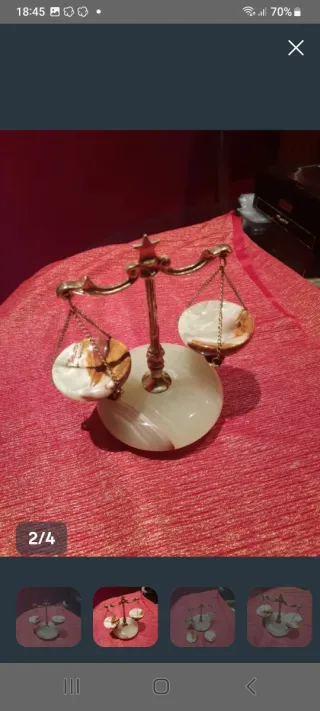 Balanza antigua de ónix irani