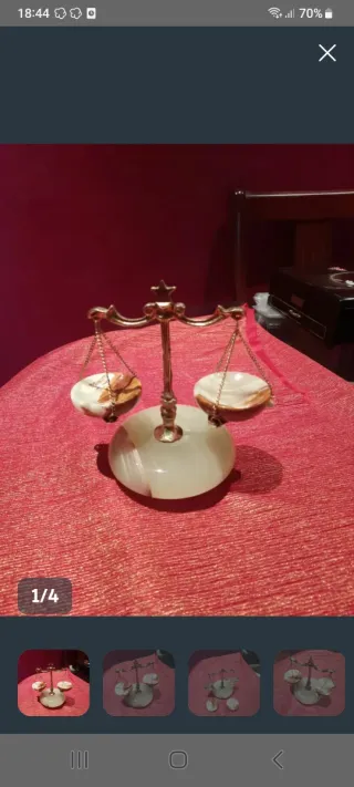 Balanza antigua de ónix irani