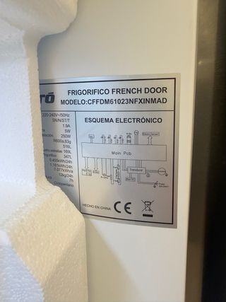 Nevera Americana Corbero con tara