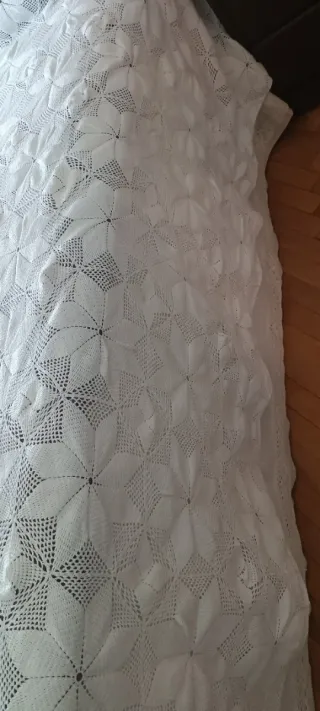 Colcha ganchillo hecha a mano 227x224