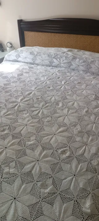 Colcha ganchillo hecha a mano 227x224