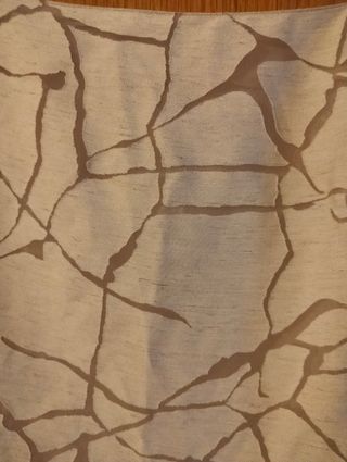 Vestido beige y blanco con estampado para ocasione