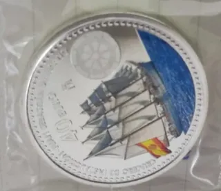 Moneda 40 Euro Juan Sebastián Elcano Plata